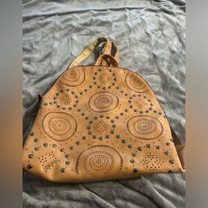 Backpack/purse, medium, tan